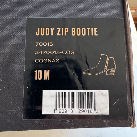 NIB FRYE Women's Judy Zip Bootie Cognac Boots 10 B US - Picture 15 of 15